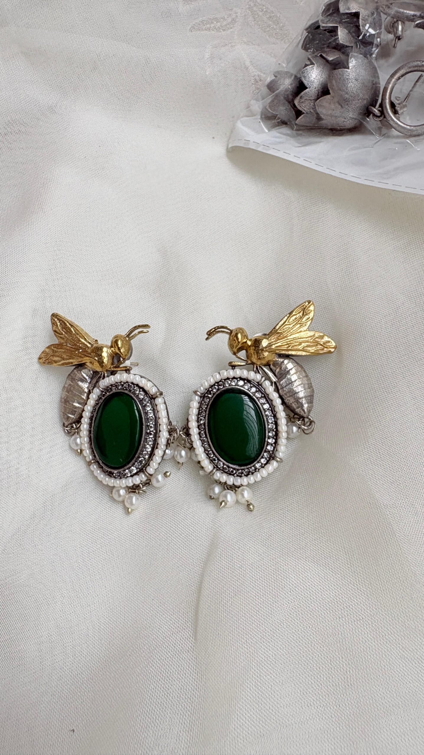 German Silver BumbleBee Earrings
