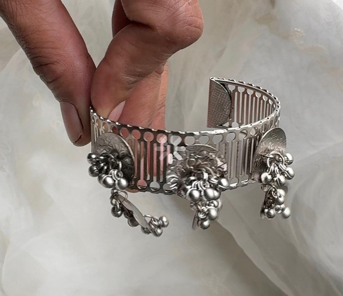 Oxidised Silver Kada